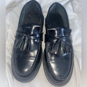 Dr.Martens Adrian smooth black leather tassel shoes
